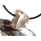 Schlangenhautachat Trommelstein gebohrt - Sonderqualität - ca. 2,1 cm x 2 cm x 1,6 cm