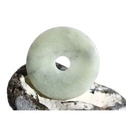 Amazonit hell Donut Edelstein 50 mm (5 mm stark)
