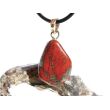 Vulkanjaspis Trommelstein Anhänger Öse Schmuckdose - Sonderqualität - ca. 3 cm x 1,5 cm x 0,9 cm