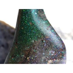 Honduras-Opal (Blackopal) XL Trommelstein Anhnger Silberse - Sonderqualitt - Raritt - ca. 4,4 cm x 1,8 cm x 0,9 cm (Fairer Handel / GKS)