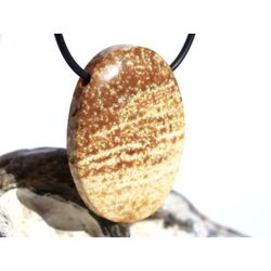 Aragonit-Calcit XXL Schmuckstein Cabochon / Scheibenstein gebohrt - Sonderqualit�t - ca. 4 cm x 3 cm x 0,9 cm