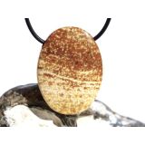Aragonit-Calcit XXL Schmuckstein Cabochon / Scheibenstein gebohrt - Sonderqualität - ca. 4 cm x 3 cm x 0,9 cm