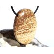 Aragonit-Calcit XXL Schmuckstein Cabochon / Scheibenstein gebohrt - Sonderqualität - ca. 4 cm x 3 cm x 0,9 cm