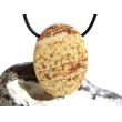 Aragonit-Calcit XXL Schmuckstein Cabochon / Scheibenstein gebohrt - Sonderqualität - ca. 4 cm x 3 cm x 1 cm
