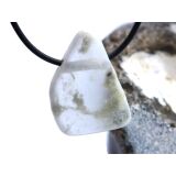 Ulexit (TV-Stein) Scheibenstein / Schmuckstein gebohrt - ca. 3 cm x 2,2 cm x 1,1 cm