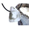 Ulexit (TV-Stein) Scheibenstein / Schmuckstein gebohrt - ca. 3 cm x 2,2 cm x 1,1 cm