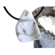 Ulexit (TV-Stein) Scheibenstein / Schmuckstein gebohrt - ca. 3 cm x 2,2 cm x 1,1 cm