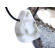 Ulexit (TV-Stein) Scheibenstein / Schmuckstein gebohrt - ca. 3 cm x 2,2 cm x 1,1 cm