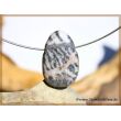 Zebra-Marmor Scheibenstein / Trommelstein gebohrt (Dolomit-Marmor / Marmor) - ca. 3 cm x 2 cm x 0,9 cm (GKS)