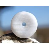 Schneequarz / Milchquarz Donut 35 mm (4 mm stark) -...