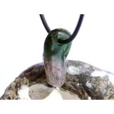 Wassermelonenturmalin Trommelstein gebohrt - Rarität - ca. 2,3 cm x 0,9 cm x 1,1 cm