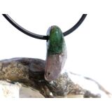 Wassermelonenturmalin Trommelstein gebohrt - Rarität - ca. 2,3 cm x 0,9 cm x 1,1 cm