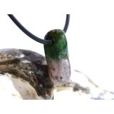 Wassermelonenturmalin Trommelstein gebohrt - Rarität - ca. 2,3 cm x 0,9 cm x 1,1 cm