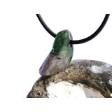 Wassermelonenturmalin Trommelstein gebohrt - Rarität - ca. 2,3 cm x 0,9 cm x 1,1 cm