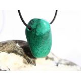 Eilatstein Schmuckstein / Trommelstein gebohrt (Azurit-Malachit-Chrysokoll-Türkis) - Rarität - Sonderqualität - ca. 3,2 cm x 2,2 cm x 1,8 cm