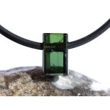 Turmalin grün (Verdelith) Kristallstab / Schmuckstein gebohrt gebohrt - AAA-Sonderqualität - Rarität - ca. 1,1 cm x 0,6 cm x 0,5 cm
