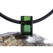 Turmalin grün (Verdelith) Kristallstab / Schmuckstein gebohrt gebohrt - AAA-Sonderqualität - Rarität - ca. 1,1 cm x 0,6 cm x 0,5 cm