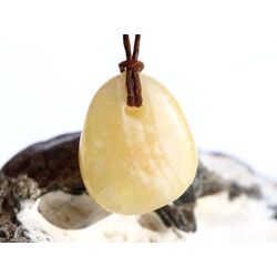 Calcit orange (Orangencalcit) Trommelstein gebohrt - ca. 2,5 cm x 2,1 cm x 1,3 cm