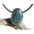 Apatit blau natur Trommelstein gebohrt - ca. 2,2 cm x 1,6 cm x 0,8 cm