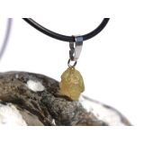 Chrysoberyll Rohsteinform Anhänger Silberöse...