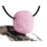 Morganit (Beryll) Schmuckstein / Trommelstein gebohrt - Sonderqualität - Rarität - ca. 2,5 cm x 2,2 cm x 1,6 cm