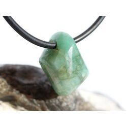 Smaragd Schmuckstein gebohrt (Beryll) - Rarit�t - ca. 1,6 cm x 1,5 cm x 1,1 cm