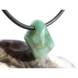 Smaragd Schmuckstein gebohrt (Beryll) - Rarität - ca. 1,6 cm x 1,5 cm x 1,1 cm