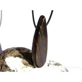 Tigereisen XXXL Schmuckstein / Scheibenstein gebohrt - AA-Sonderqualität - Handarbeit - ca. 5,8 cm x 2,2 cm x 0,7 cm