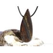 Tigereisen XXXL Schmuckstein / Scheibenstein gebohrt - AA-Sonderqualität - Handarbeit - ca. 5,8 cm x 2,2 cm x 0,7 cm