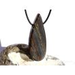 Tigereisen XXXL Schmuckstein / Scheibenstein gebohrt - AA-Sonderqualität - Handarbeit - ca. 5,8 cm x 2,2 cm x 0,7 cm