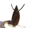 Tigereisen XXXL Schmuckstein / Scheibenstein gebohrt - AA-Sonderqualität - Handarbeit - ca. 5,8 cm x 2,2 cm x 0,7 cm