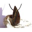 Tigereisen XXXL Schmuckstein / Scheibenstein gebohrt - AA-Sonderqualität - Handarbeit - ca. 5,8 cm x 2,2 cm x 0,7 cm