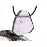 Rauchquarz hell XXL Schmuckstein / Scheibenstein gebohrt - Sonderqualität - Handarbeit - ca. 4 cm x 3,9 cm x 0,8 cm (GKS)