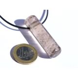 Rauchquarz hell XXL Schmuckstein Zylinder gebohrt - Sonderqualität - Handarbeit - ca. 4,8 cm x 1,4 cm