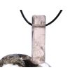 Rauchquarz hell XXL Schmuckstein Zylinder gebohrt - Sonderqualität - Handarbeit - ca. 4,8 cm x 1,4 cm
