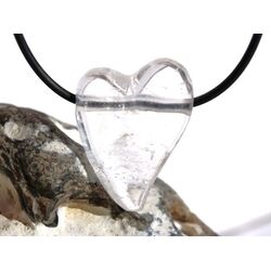 Bergkristall Swing Herz Schmuckstein gebohrt - schne Qualitt - ca. 3,2 cm x 2,4 cm x 1,2 cm - Sonderpreis wg. Makel -
