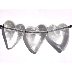 Bergkristall Swing Herz Schmuckstein gebohrt - schne Qualitt - ca. 3,2 cm x 2,4 cm x 1,2 cm