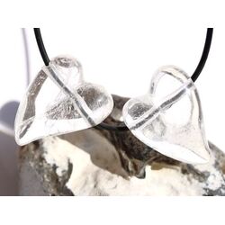 Bergkristall Swing Herz Schmuckstein gebohrt - schne Qualitt - ca. 3,2 cm x 2,4 cm x 1,2 cm