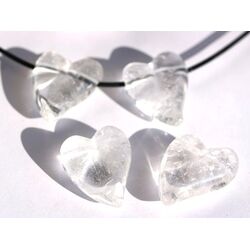 Bergkristall Swing Herz Schmuckstein gebohrt - schne Qualitt - ca. 3,2 cm x 2,4 cm x 1,2 cm