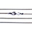 Schlangenkette Spezial, 925iger Silber, Verschluss für gebohrte Trommelsteine, ca. 42 cm - 1,9 mm
