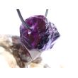 Amethyst dunkel "Morion" Kristallspitze / Rohstein angetrommelt, gebohrt - AA-Sonderqualität - ca. 2,7 cm x 2,3 cm x 2,2 cm