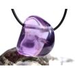 Amethyst mittelhell "Regenbogenkristall" Trommelstein / Schmuckstein gebohrt - AA-Sonderqualität - ca. 3 cm x 2,5 cm x 2 cm
