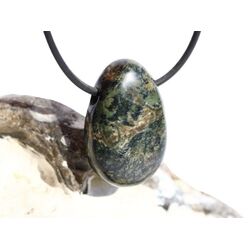 Eldarit Nebulastein (Meta-Rhyolith / Kugelrhyolith) Trommelstein gebohrt - ca. 3 cm x 2 cm x 1,1 cm