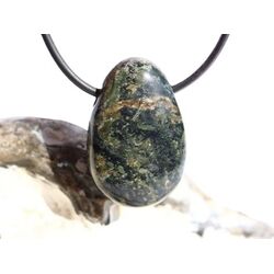 Eldarit Nebulastein (Meta-Rhyolith / Kugelrhyolith) Trommelstein gebohrt - ca. 3 cm x 2 cm x 1,1 cm