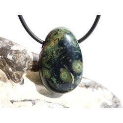 Eldarit Nebulastein (Meta-Rhyolith / Kugelrhyolith) Trommelstein gebohrt - ca. 3 cm x 2 cm x 1,2 cm