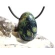 Eldarit "Nebulastein" (Meta-Rhyolith / Kugelrhyolith) Trommelstein gebohrt - ca. 3 cm x 2 cm x 1,2 cm