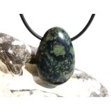 Eldarit "Nebulastein" (Meta-Rhyolith / Kugelrhyolith) Trommelstein gebohrt - ca. 3 cm x 2 cm x 1,1 cm