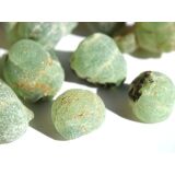 Prehnit-Kollen / Prehnit-Kugeln grün Wassersteine-Sonderqualität / Rohsteine extra angetrommelt - Rarität - ca. 100 g (GKS)