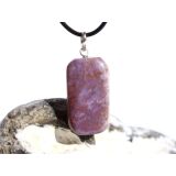 Lavendel-Jade (Jadeit) Schmuckstein / Scheibenstein Anhänger Öse Schmuckdose - Sonderqualität - ca. 4 cm x 1,7 cm x 0,7 cm (Lavendeljade)