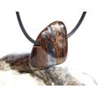 Bronzit Trommelstein / Schmuckstein gebohrt - Sonderqualität - ca. 2,3 cm x 1,9 cm x 1,2 cm